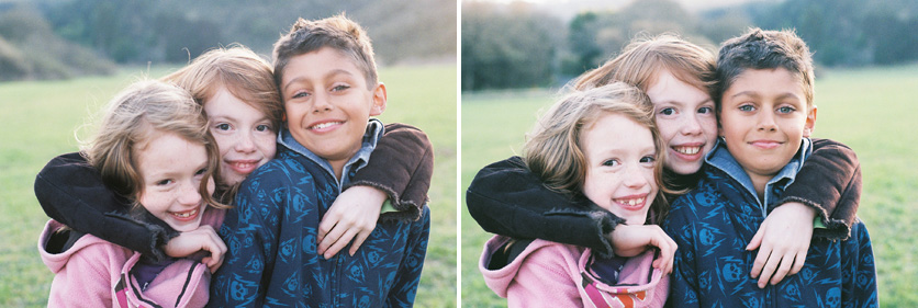 Natural photos of kids hugging each other